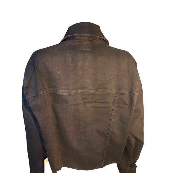 Judy Blue Womens Black Denim Jacket 3XL With Raw Hem & Button Front NWT - Picture 5 of 10